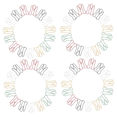 SOPOTUTU 100 Stück Bunte Büroklammern Zahnform Metallclips Farbenfrohe Büroklammern für Schule Büro und Zuhause Langlebige Praktische Organizer für Dokumente Notizen von SOPOTUTU