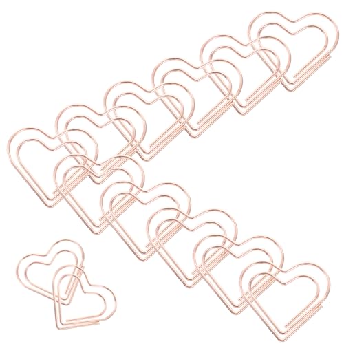 SOPOTUTU 100 Stück Herzförmige Büroklammern Rosegold Metall Büroklammern Kleine Dokumentenklammern Für Zuhause Und Büro SOPOTUTU 100 Stück Herzförmige Büroklammern Rosegold Metall Büroklammern Kleine Dokumentenklammern Für Zuhause Und Büro von SOPOTUTU
