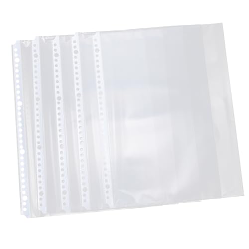 SOPOTUTU 100 Stück Ordner Fülltaschen Transparent Dokumentenmappe für Lose Hochwertige Sichttaschen für Ordner und Ablage Schutz von Dokumenten und Unterlagen von SOPOTUTU