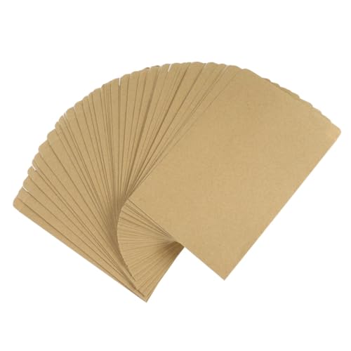 SOPOTUTU 100 Stück Retro Kraftpapier Umschläge Multifunktionale Portable Interoffice Dokumententaschen Praktische Aktenhüllen für Büro Schule und Reisen von SOPOTUTU
