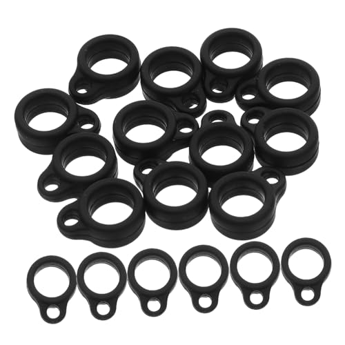 SOPOTUTU 100 Stück Silikon Hängeschnalle Lanyard Kettenverschluss Anhänger Trageset Silikonverschlüsse Ringgrößenmesser Für Lose Ringe Biegeringe Für Schmuck Silikonschlaufe von SOPOTUTU