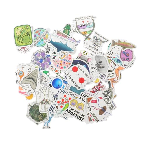SOPOTUTU 100 Stück Wissenschaft Aufkleber Kreative Labor Sticker für Laptop Koffer Notizbuch Ablösbar ohne Rückstände Vielseitige Dekoration für Schule und Alltag von SOPOTUTU