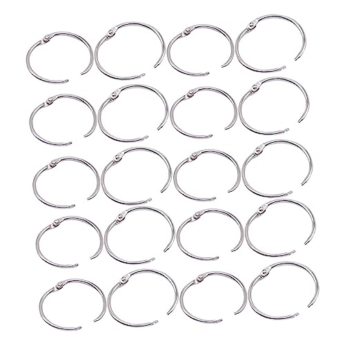 SOPOTUTU 100Stücke Metall Binder Ringe Wiederverwendbare Buchringe für DIY Kalender Notizblöcke Scrapbooking für Schule Büro und Zuhause von SOPOTUTU