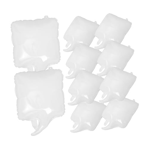 SOPOTUTU 10Stücke Weiße Quadratische Aluminiumballons DIY Folienballons für Kreative Partydekorationen Selbstverschließend Leicht und Langlebig für Geburtstagsfeiern Hochzeiten von SOPOTUTU