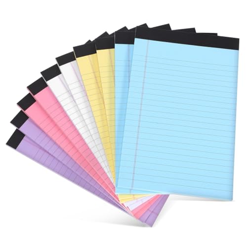 SOPOTUTU 10er Packung Pack Liniert Notizblöcke Farben Schreibpads für Notizen Notizbuch für Bürobedarf und Kreative Anwendungen von SOPOTUTU