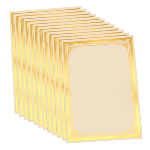 SOPOTUTU 12 Blatt Teiliges Urkundenpapier mit Goldener Prägung Blanko Bedruckbar und Beschreibbar Hochwertiges Zertifikatsinnenpapier für Auszeichnungen Diplome Zeugnisse und Dekoration im SOPOTUTU 12 Blatt Teiliges Urkundenpapier mit Goldener Prägung Blanko Bedruckbar und Beschreibbar Hochwertiges Zertifikatsinnenpapier für Auszeichnungen Diplome Zeugnisse und Dekoration im von SOPOTUTU