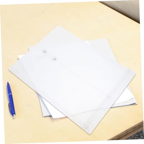 SOPOTUTU 12 Stück Dokumententaschen mit Wickelverschluss Transparente Wiederverwendbare Aufbewahrungstaschen für Dokumentenorganizer Strapazierfähige Praktische Ordnungsfächer für Büro von SOPOTUTU