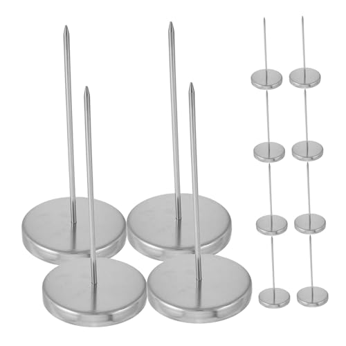 SOPOTUTU 12 Stück Papiereinleger Geldscheinklammerhalter Metallgabeln Küchentickethalter Spike Stick Quittungen Gerader Stangenhalter Scheck Organizer Scheckklammerhalter von SOPOTUTU