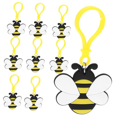 SOPOTUTU 12 Stück Teiliges Bienen Schlüsselanhänger Süßes Design Leichte Schlüsselringe als Taschenanhänger und Partygeschenke für Frauen Modische Geldbörsen ornamente Zufällige Farbe von SOPOTUTU