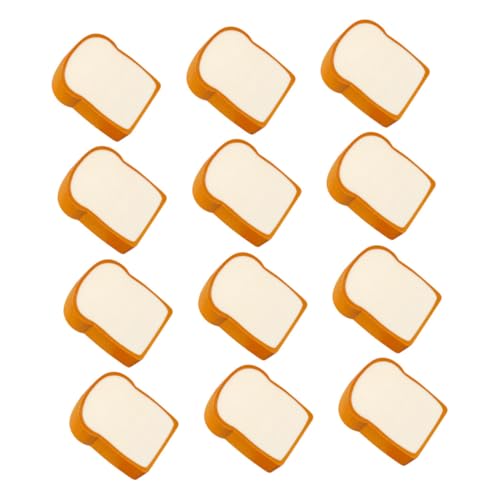 SOPOTUTU 12 Stück Teiliges Cartoon Toastbrot Radiergummis Langlebig Hochwertige Schüler Schulbedarf Kreative Schreibwaren von SOPOTUTU