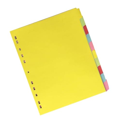 SOPOTUTU 12 Stück Teiliges Farbige Registerblätter für Ringordner Robuste Indexkarten für Kategorisierung und Organisation in Notizbüchern für Berichte Präsentationen und Planer SOPOTUTU 12 Stück Teiliges Farbige Registerblätter für Ringordner Robuste Indexkarten für Kategorisierung und Organisation in Notizbüchern für Berichte Präsentationen und Planer von SOPOTUTU