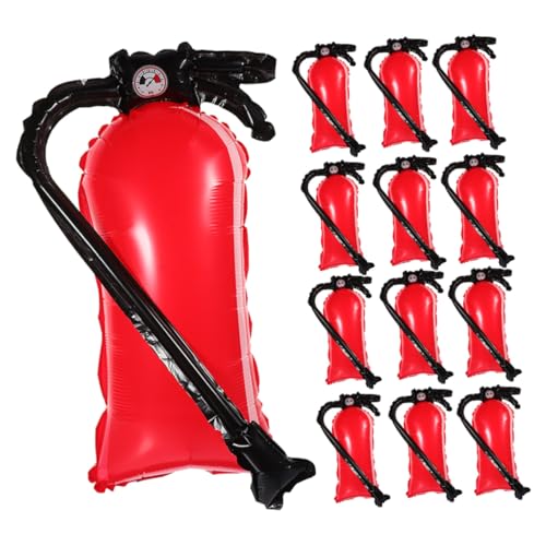 SOPOTUTU 12 Stück Teiliges Feuerlöscher folienballons für Feuerwehr Geburtstagsparty Lebendige Farben Auffällige Dekoration für Feuerwehrmann Motto für Kindergeburtstagsfeier von SOPOTUTU