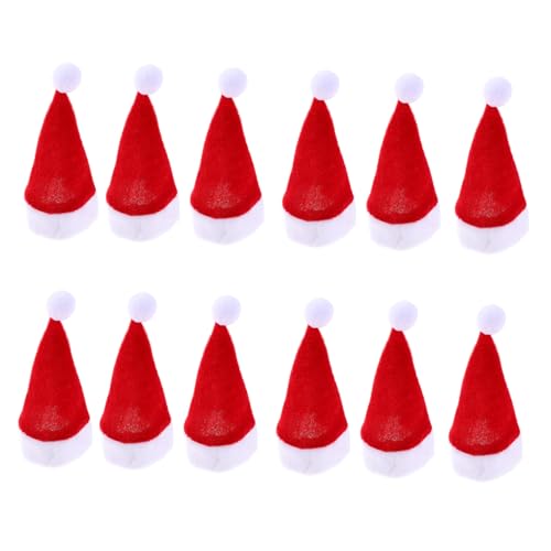 SOPOTUTU 12 Stück Teiliges Mini Weihnachtsmützen aus Weichem Dekorative Kleine Santa Caps für Weinflaschen Lutscher DIY Bastelprojekte Leichte Atmungsaktive Nikolausmützen für Festliche SOPOTUTU 12 Stück Teiliges Mini Weihnachtsmützen aus Weichem Dekorative Kleine Santa Caps für Weinflaschen Lutscher DIY Bastelprojekte Leichte Atmungsaktive Nikolausmützen für Festliche von SOPOTUTU