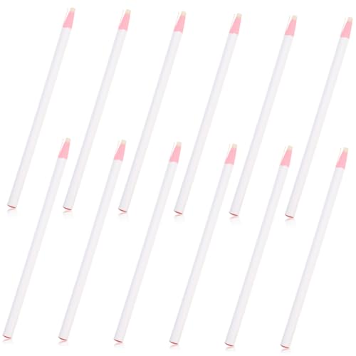 SOPOTUTU 12 Stück Teiliges Weiße China Marker Fettstifte für Stoffe Praktische Reißfeste Wachsmalstifte mit Starker Haftung als Marker Sewing Tools für Textilien und Schneidarbeiten von SOPOTUTU