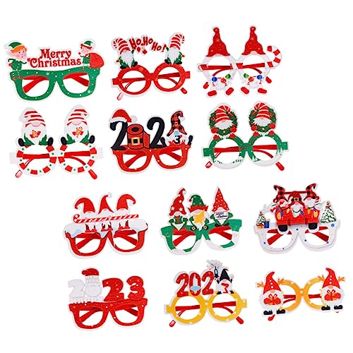 SOPOTUTU 12 Stück Weihnachtsbrillen Rahmen Lustige Partybrillen für Erwachsene und Fotorequisiten für Weihnachtsfeiern Xmas Brillen mit Verschiedenen Designs für Unvergessliche SOPOTUTU 12 Stück Weihnachtsbrillen Rahmen Lustige Partybrillen für Erwachsene und Fotorequisiten für Weihnachtsfeiern Xmas Brillen mit Verschiedenen Designs für Unvergessliche von SOPOTUTU