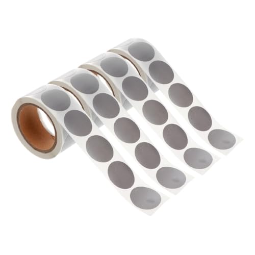 SOPOTUTU 1200 Stück Teiliges Runde Silberne Scratch off aufkleber Selbstklebende Etiketten für Spiele Schulaktivitäten Belohnungen und Umschlagversiegelung von SOPOTUTU
