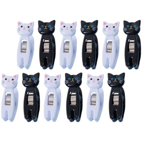 SOPOTUTU 12Stücke Katzen Memo Clips Multifunktionale Notizklammern aus Praktische Fotoclips für Bilder und Notizen Stylische und Kompakte Katzen Notizclips SOPOTUTU 12Stücke Katzen Memo Clips Multifunktionale Notizklammern aus Praktische Fotoclips für Bilder und Notizen Stylische und Kompakte Katzen Notizclips von SOPOTUTU