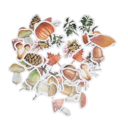SOPOTUTU 138 Stück Teiliges Herbstliche Sealing Sticker in Warmen Farben Vielseitige Envelope Seals für Scrapbooks Planer Geschenktüten zum Dekorieren und Verschenken von SOPOTUTU