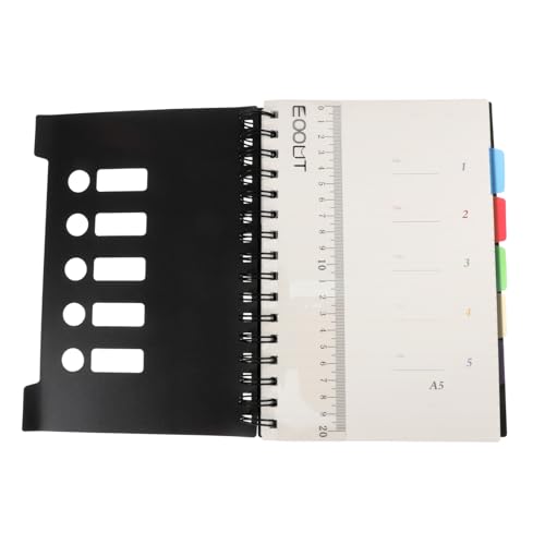 SOPOTUTU 150 Blatt Schwarzes Spiralnotizbuch Liniert College Notizbuch für Schule Büro und Persönliche Notizen Langlebig und Vielseitig Einsetzbar von SOPOTUTU
