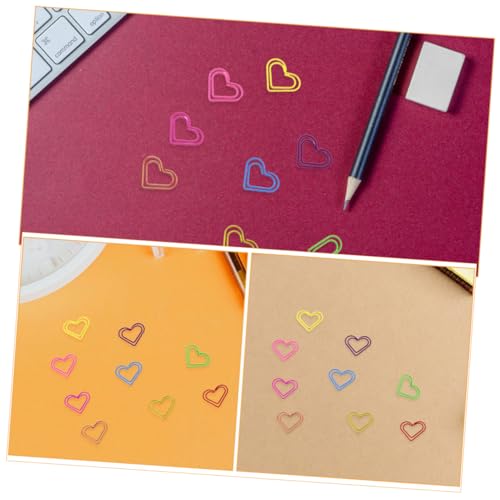 SOPOTUTU 150 Stück Bunte Herzförmige Büroklammern aus Metall Stabile Vielseitige Clips zur Papierorganisation und Memo Halterung Farbenfrohe Bürobedarf für Schule Büro und SOPOTUTU 150 Stück Bunte Herzförmige Büroklammern aus Metall Stabile Vielseitige Clips zur Papierorganisation und Memo Halterung Farbenfrohe Bürobedarf für Schule Büro und von SOPOTUTU