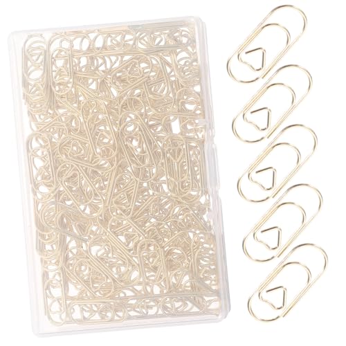 SOPOTUTU 150 Stück Teiliges Mini Herzförmige Metall Büroklammern Kreative Papierclips Starke Dokumentenklammern Goldfarbene Büroklammern für Büro und Schule SOPOTUTU 150 Stück Teiliges Mini Herzförmige Metall Büroklammern Kreative Papierclips Starke Dokumentenklammern Goldfarbene Büroklammern für Büro und Schule von SOPOTUTU