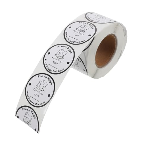 SOPOTUTU 1Rolle Hühnereier für Frische Eier Dekorative Aufkleber für Eierkartons Verpackungsetiketten Praktische Labels für Eigene von SOPOTUTU