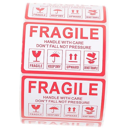 SOPOTUTU 1Rolle Zerbrechliche Aufkleber für Versand Selbstklebende Fragile Sticker für Empfindliche Praktische Warnschilder für Kartons SOPOTUTU 1Rolle Zerbrechliche Aufkleber für Versand Selbstklebende Fragile Sticker für Empfindliche Praktische Warnschilder für Kartons von SOPOTUTU