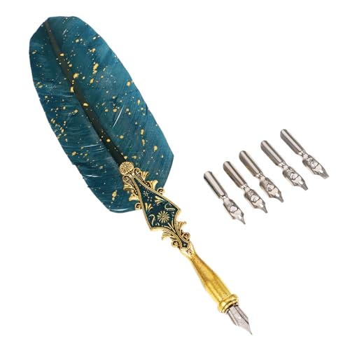 SOPOTUTU 1Satz Set im Vintage Design Tragbarer Füllfederhalter für Kalligraphie Teiliges Set mit Antikem Stil Tintenfass und Stifthalter für Büro SOPOTUTU 1Satz Set im Vintage Design Tragbarer Füllfederhalter für Kalligraphie Teiliges Set mit Antikem Stil Tintenfass und Stifthalter für Büro von SOPOTUTU