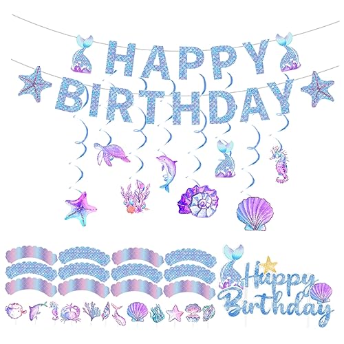 SOPOTUTU 1Satz Themen Geburtstagsparty Deko Banner Großes Schild Kleine Schilder Cupcake Wrapper Unterwasser Deko für Kindergeburtstagsfeier und Feiern SOPOTUTU 1Satz Themen Geburtstagsparty Deko Banner Großes Schild Kleine Schilder Cupcake Wrapper Unterwasser Deko für Kindergeburtstagsfeier und Feiern von SOPOTUTU
