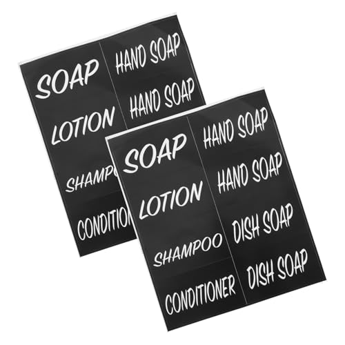 SOPOTUTU 2 Blatt Wiederverwendbare Wasserdichte Badezimmeretiketten für Shampoo und Seifenspender für Einfache Organisation von Toilettenartikeln zu Hause und Reisen SOPOTUTU 2 Blatt Wiederverwendbare Wasserdichte Badezimmeretiketten für Shampoo und Seifenspender für Einfache Organisation von Toilettenartikeln zu Hause und Reisen von SOPOTUTU