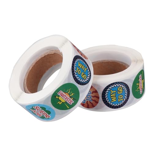 SOPOTUTU 2 Rollen Motivationsaufkleber Bunte Belohnungssticker Lehrer Klassenzimmer Stickerrolle Glatte Oberfläche Abwaschbar für Kindergarten Grundschule Erzieher SOPOTUTU 2 Rollen Motivationsaufkleber Bunte Belohnungssticker Lehrer Klassenzimmer Stickerrolle Glatte Oberfläche Abwaschbar für Kindergarten Grundschule Erzieher von SOPOTUTU