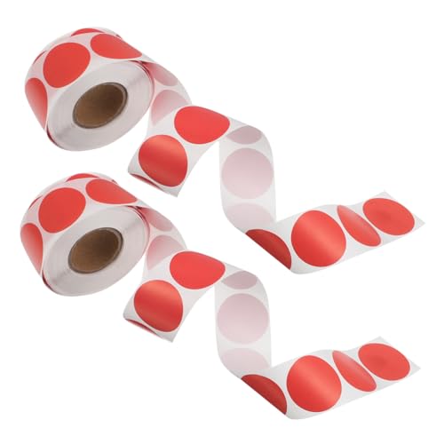 SOPOTUTU 2 Rollen Runde Rote Aufkleber Selbstklebend Wasserfest für DIY Produkte und Küche Je Vielseitige Farbcodierung Etiketten für Basteln und Organisation SOPOTUTU 2 Rollen Runde Rote Aufkleber Selbstklebend Wasserfest für DIY Produkte und Küche Je Vielseitige Farbcodierung Etiketten für Basteln und Organisation von SOPOTUTU