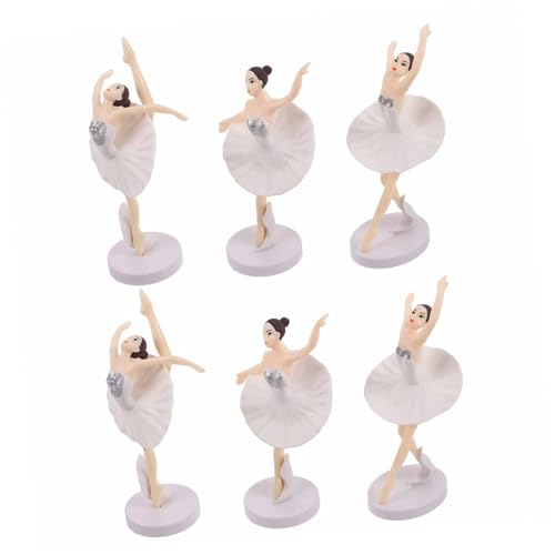 SOPOTUTU 2 Sätze Ballett Kuchenaufsätze Tanzende Ballerina Figuren für Geburtstagsfeiern Hochzeiten und Shower Dekorationen Romantische Ballett Deko für Mädchenzimmer von SOPOTUTU