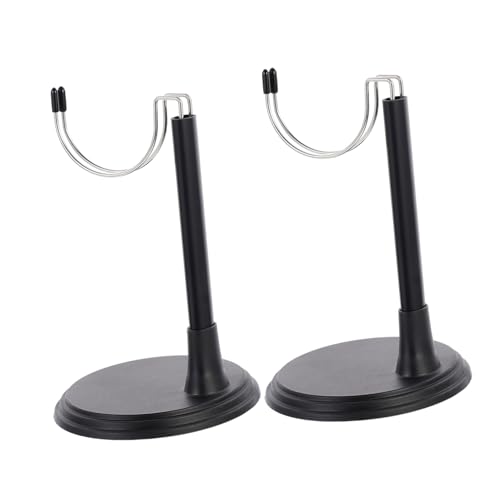 SOPOTUTU 2 Sätze Puppenständer Schwarz Stabile Doll Holding Racks für Display Halterung zur Figurenpräsentation Regal Tisch oder Vitrine von SOPOTUTU