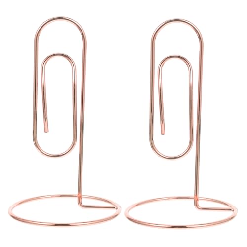 SOPOTUTU 2 Stück Goldfarbener Kartenclip-halter Aus Metall, Memohalter, Büro-schreibtisch-büroklammer, Hochzeits-tischnummern-memo-klemme, Schreibtisch-organizer Für Visitenkarten Und von SOPOTUTU