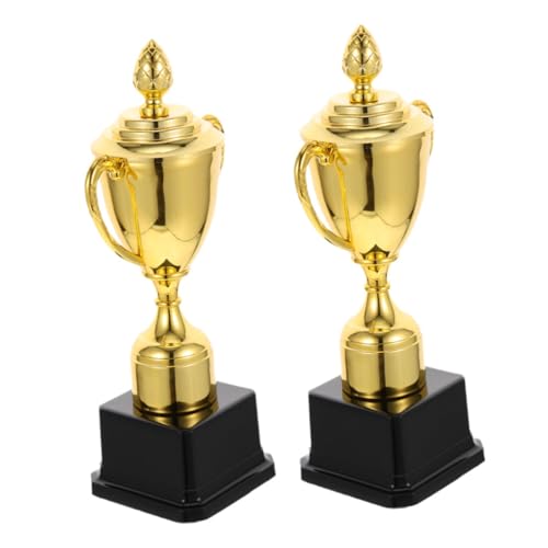 SOPOTUTU 2 Stück Kindertrophäen Minitrophäen Trophäenpreis Groß Kindergarten 2024 Abschlusstrophäe Partygeschenktrophäe Zeremonie Turniertrophäe Goldtrophäe Siegertrophäe Student von SOPOTUTU