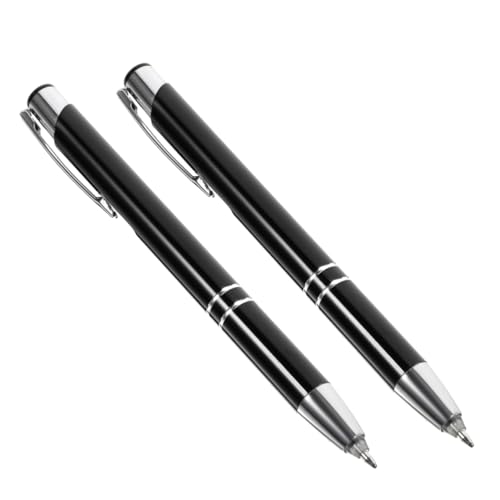 SOPOTUTU 2 Stück Kugelschreiber aus Metall Multifunktionsstift Stift drücken Neuheitsstift Multifunktions-Kugelschreiber Stifte für die Schule Schwarz von SOPOTUTU