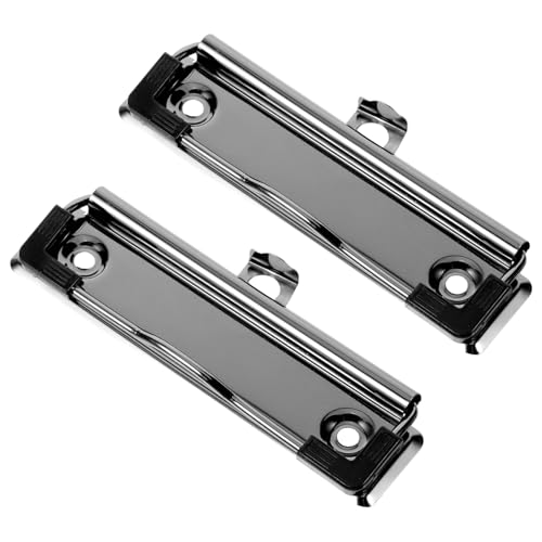SOPOTUTU 2 Stück Metall Clipboard Clips Stabile Klemmbrett Klammern für Büro Schule Dokumentenbefestigung Einfache Langlebig und Einsetzbar von SOPOTUTU
