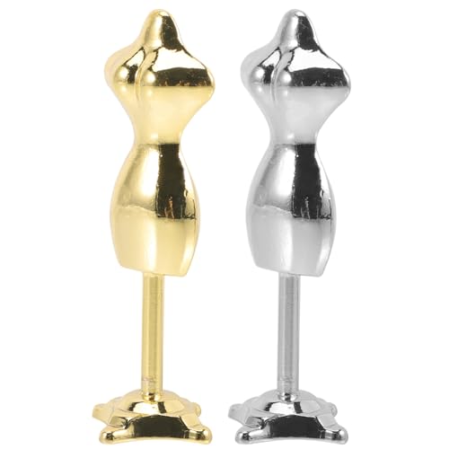 SOPOTUTU 2 Stück Miniatur Puppenständer aus Hochwertiger Legierung in Glänzendem Gold und Silber Stabiles Modell für Präsentieren von Puppenkleidung und Outfits Sicher und Kompakt SOPOTUTU 2 Stück Miniatur Puppenständer aus Hochwertiger Legierung in Glänzendem Gold und Silber Stabiles Modell für Präsentieren von Puppenkleidung und Outfits Sicher und Kompakt von SOPOTUTU