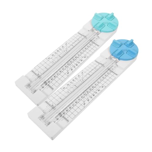 SOPOTUTU 2 Stück Papierschneider Multifunktionaler Scrapbooking Tool mit Geradem und Gewelltem Schnitt für Präzises Basteln Kartenerstellung und Geschenkverpackung Tragbar und Leicht für von SOPOTUTU