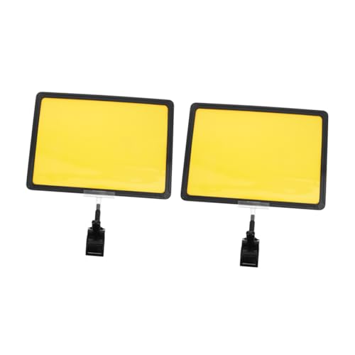 SOPOTUTU 2 Stück Preisschildhalter mit Clip Drehbarer Wiederverwendbarer Etikettenhalter aus PVC Beschriftbar Vielseitig für Regale Supermarkt Einzelhandel Werbung und Display SOPOTUTU 2 Stück Preisschildhalter mit Clip Drehbarer Wiederverwendbarer Etikettenhalter aus PVC Beschriftbar Vielseitig für Regale Supermarkt Einzelhandel Werbung und Display von SOPOTUTU
