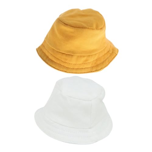 SOPOTUTU 2 Stück Puppenmütze Mit DIY Mini Hüten Mini Puppenhüte Kleine Hüte Zum Basteln Von Puppen Kleine Hüte Puppenzubehör Einkaufszentrum Hut Puppen Anziehmütze von SOPOTUTU