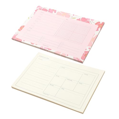 SOPOTUTU 2 Stück Teiliges Wochenplaner Notizbuch Flexibles Tragbares Tagesplaner Notizblock Kreativer Terminplaner für Büro Schule und Reise Rosa und Frühlingshaftes Design SOPOTUTU 2 Stück Teiliges Wochenplaner Notizbuch Flexibles Tragbares Tagesplaner Notizblock Kreativer Terminplaner für Büro Schule und Reise Rosa und Frühlingshaftes Design von SOPOTUTU