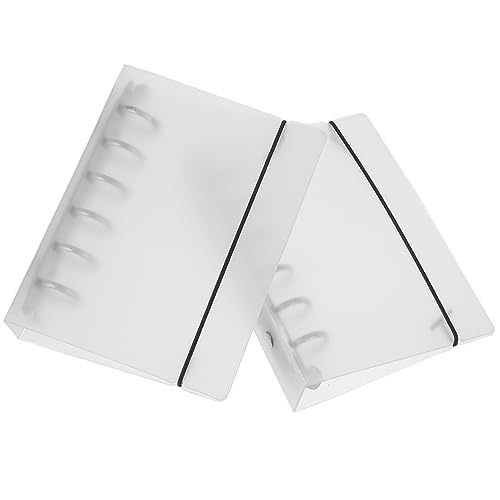 SOPOTUTU 2 Stück Transparent Ringbuch Binder für Notizen Büro und Haushalt Wiederverwendbare Notizbuch Hülle Roségold Praktischer Organizer für Dokumente von SOPOTUTU