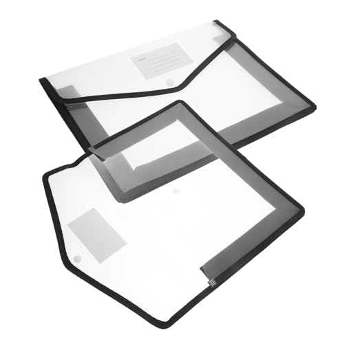 SOPOTUTU 2 Stück Wasserdichte Dokumententasche Transparente Organizer für Büro Hochkapazität für Wichtige Unterlagen und Zertifikate Leicht und Platzsparend Robustes Material von SOPOTUTU