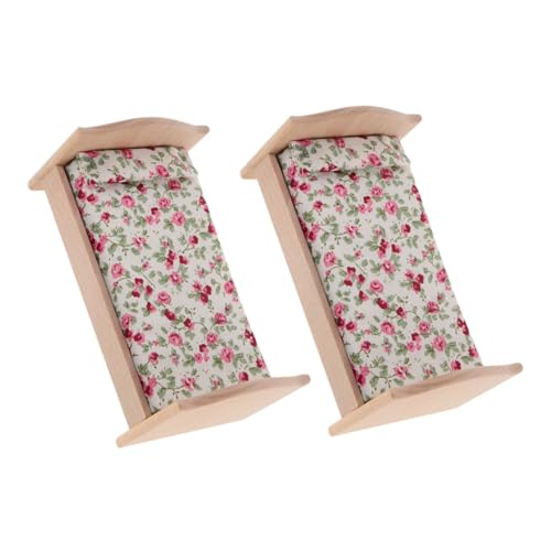SOPOTUTU 2 Stücke Miniatur Holz Puppenhaus Bett mit Matratze und Kissen Unbehandelte DIY Einzelbett Möbel für Puppenhaus Schlafzimmer Zubehör Kreatives Bastelset SOPOTUTU 2 Stücke Miniatur Holz Puppenhaus Bett mit Matratze und Kissen Unbehandelte DIY Einzelbett Möbel für Puppenhaus Schlafzimmer Zubehör Kreatives Bastelset von SOPOTUTU