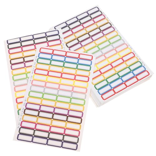 SOPOTUTU 20 Blatt Selbstklebende Etikettenaufkleber Bunte Namensetiketten Babyflaschenetiketten Für Die Kindertagesstätte Namensetiketten Für Kindertagesstättenetiketten Ablösbare von SOPOTUTU