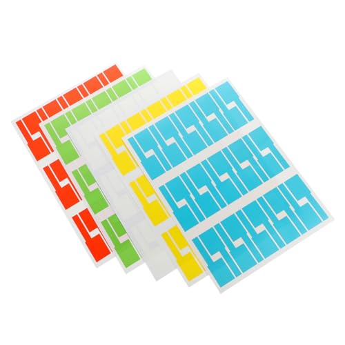SOPOTUTU 20 Blatt Selbstklebende Netzwerkkabel Etiketten Wasserfeste Kabelmarkierer in Gelb Weiß Rot Blau Grün Beschriftbare Kabelbeschriftung für Büro Computerraum Heimorganisation SOPOTUTU 20 Blatt Selbstklebende Netzwerkkabel Etiketten Wasserfeste Kabelmarkierer in Gelb Weiß Rot Blau Grün Beschriftbare Kabelbeschriftung für Büro Computerraum Heimorganisation von SOPOTUTU