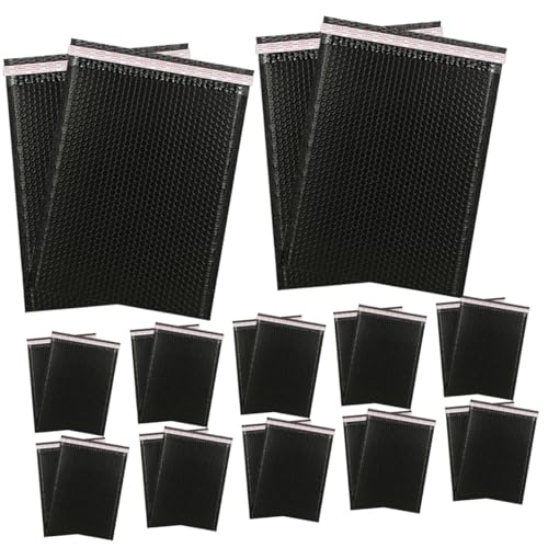 SOPOTUTU 20 Stück Dicke Luftpolstertaschen Selbstklebend Gepolsterte Versandtaschen Schwarz für Schmuck Kosmetik Kleidung Versandverpackung SOPOTUTU 20 Stück Dicke Luftpolstertaschen Selbstklebend Gepolsterte Versandtaschen Schwarz für Schmuck Kosmetik Kleidung Versandverpackung von SOPOTUTU