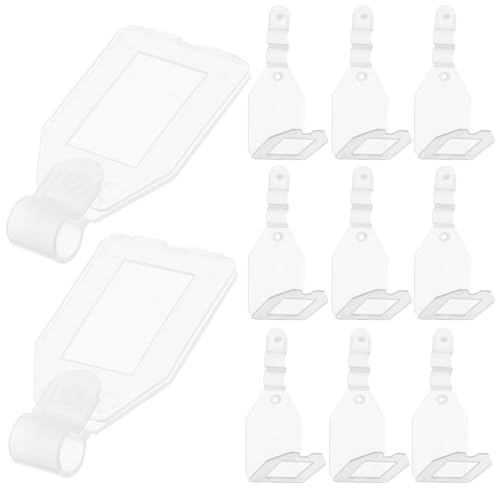 SOPOTUTU 20 Stück Klare Preisschildhalter für Supermärkte und Geschäfte Transparente Etikettenhalter für Einfache Preisgestaltung und Beschriftung Vielseitig Einsetzbar Horizontal und von SOPOTUTU